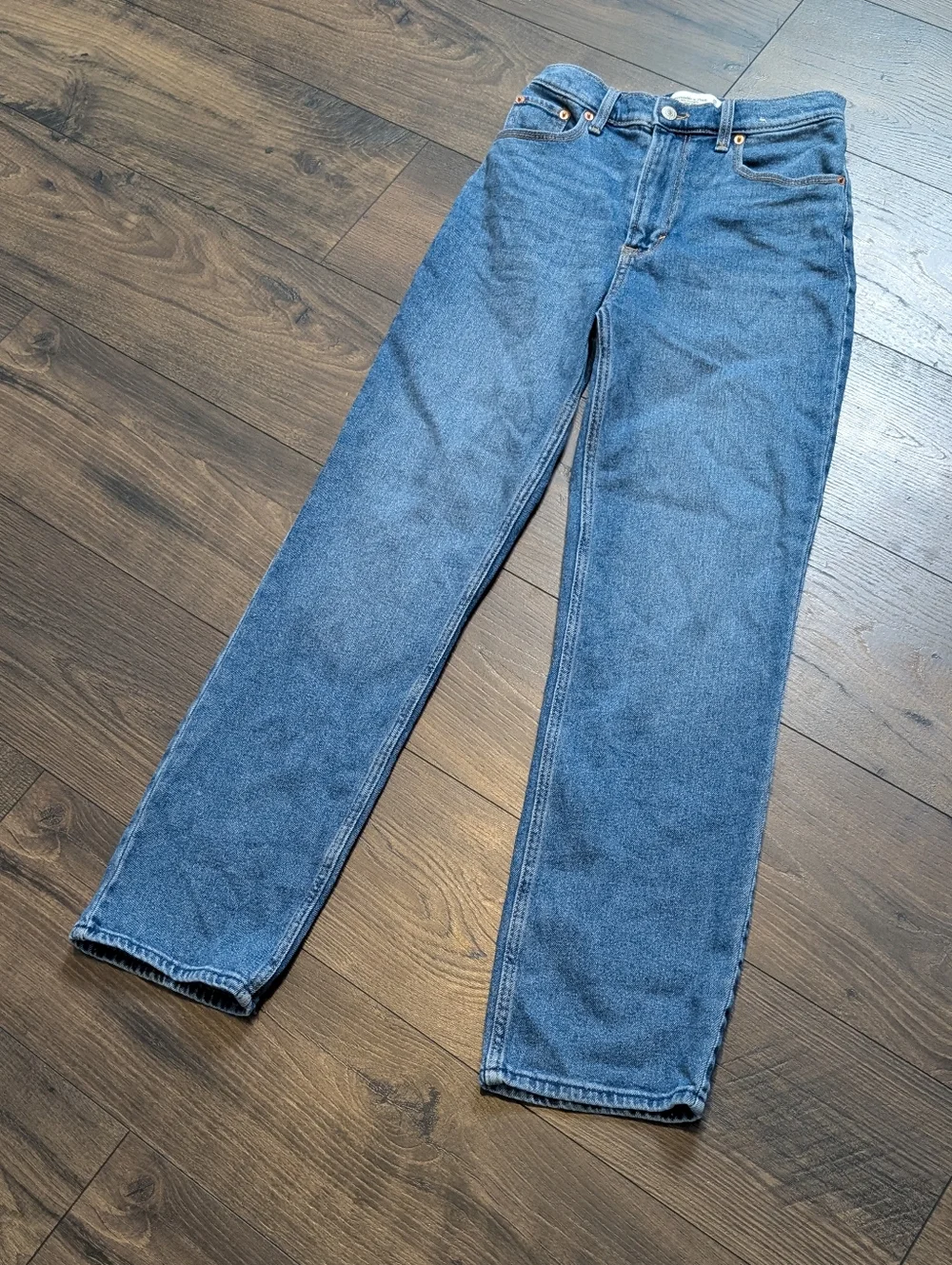 Abercrombie & Fitch The 90s Straight Ultra High Rise Jeans Size 25 - Picture 2 of 9